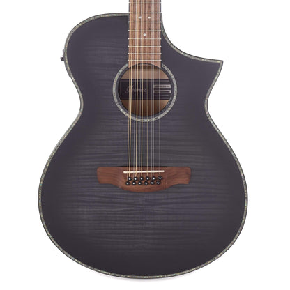 Ibanez AEWC Acoustic 12-String Transparent Black Acoustic Guitars / 12-String