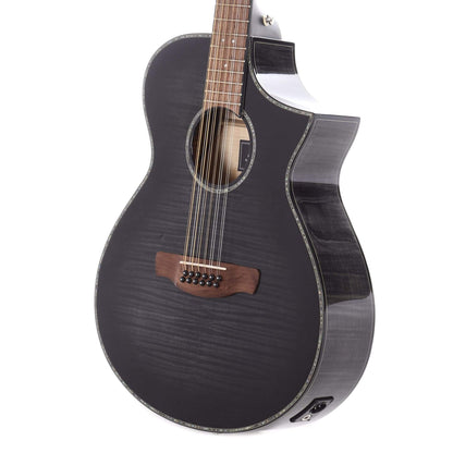 Ibanez AEWC Acoustic 12-String Transparent Black Acoustic Guitars / 12-String