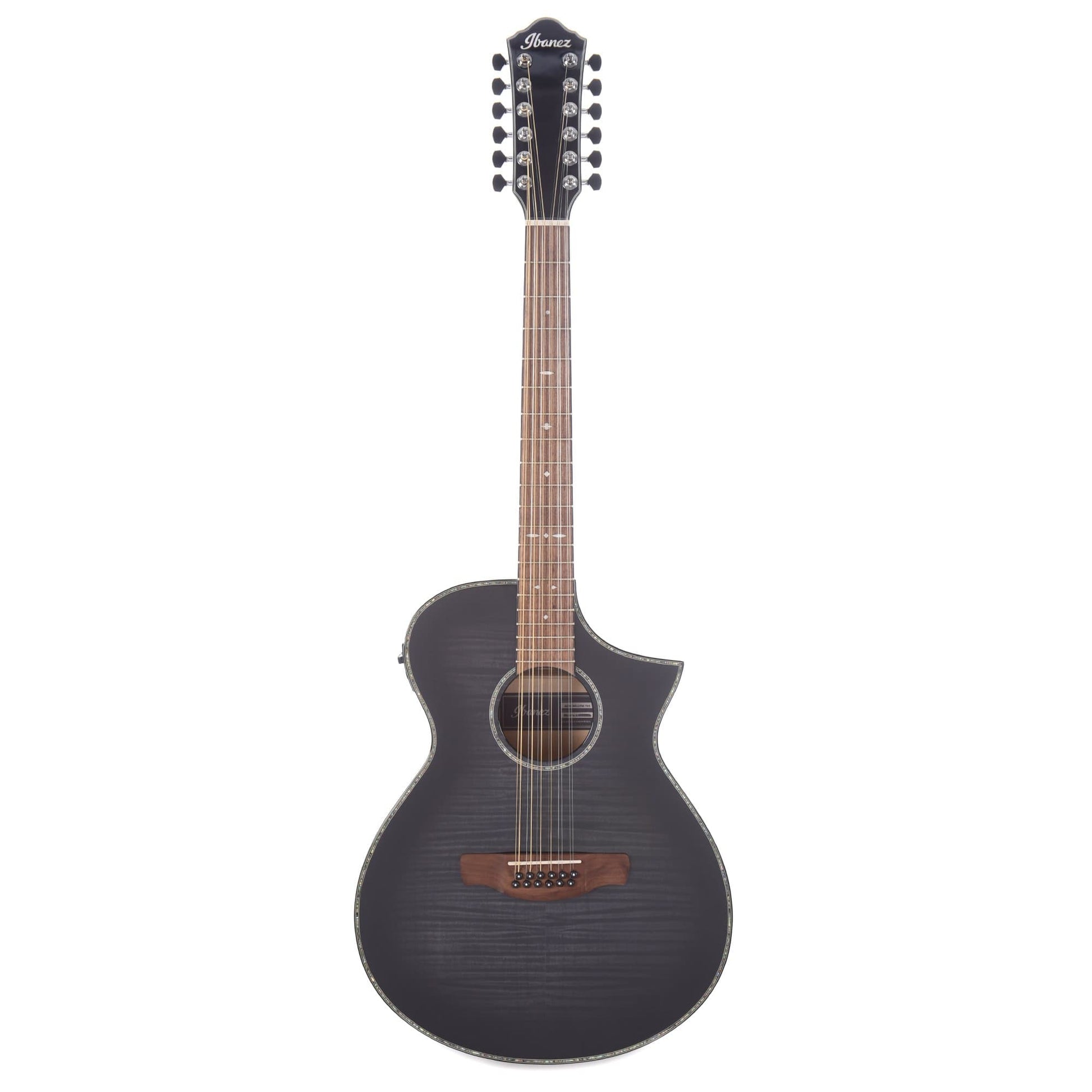 Ibanez AEWC Acoustic 12-String Transparent Black Acoustic Guitars / 12-String