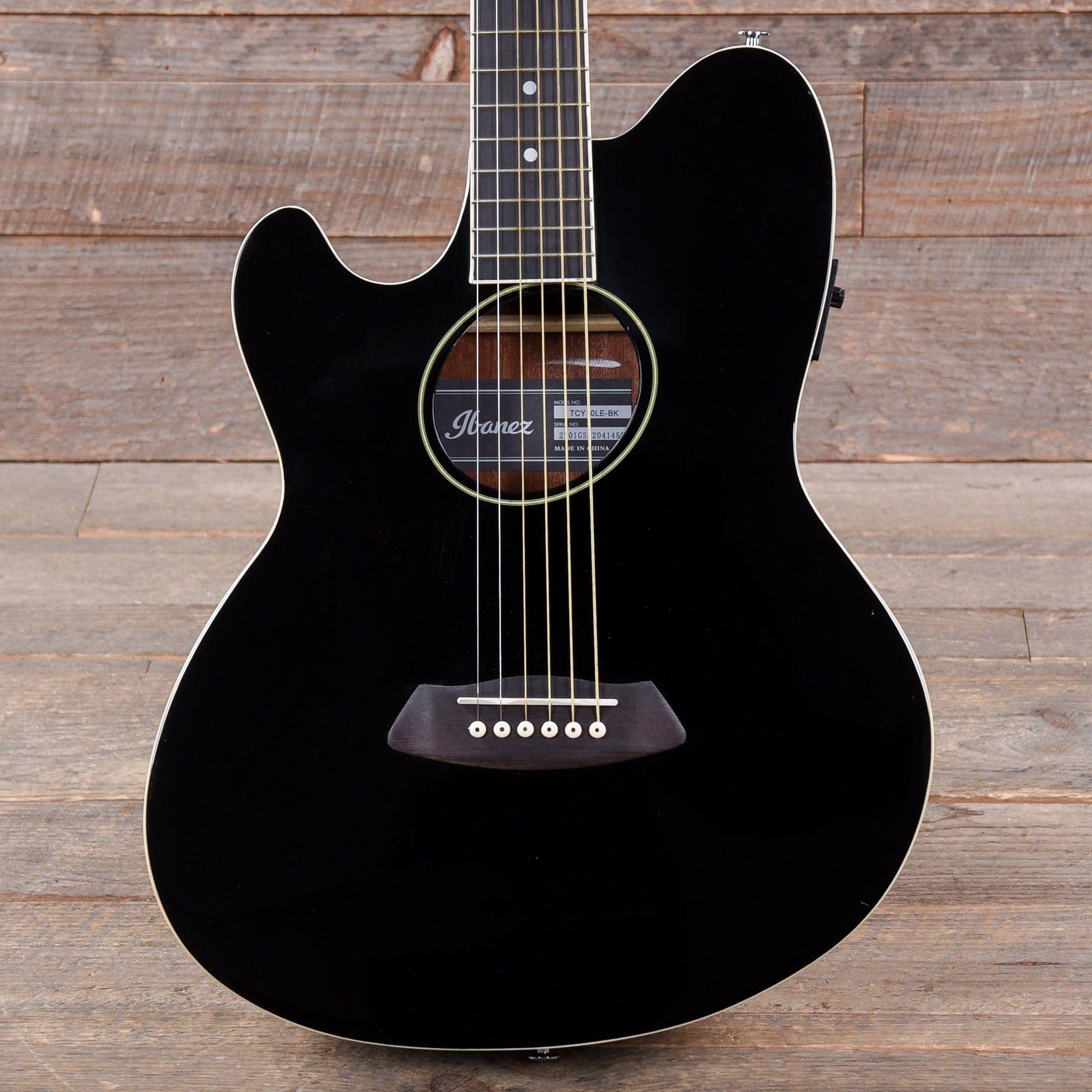 Ibanez TCY10LEBK Talman Acoustic-Electric Spruce/Sapele Black High Gloss LEFTY Acoustic Guitars / Built-in Electronics