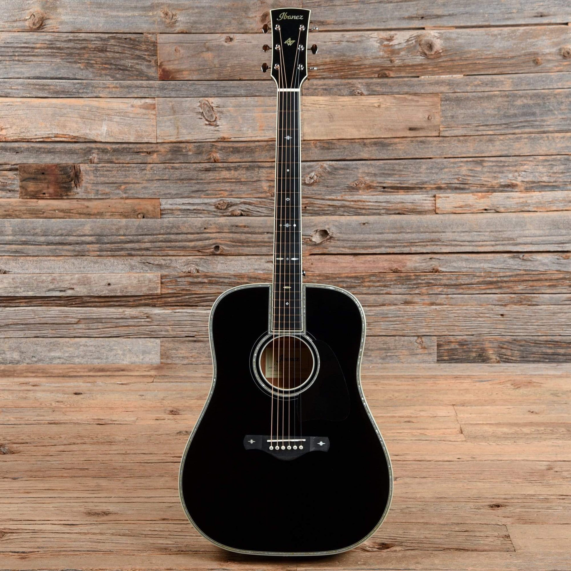 Ibanez AV5DBK Solid Top Dreadnought Black 2017 Acoustic Guitars / Dreadnought