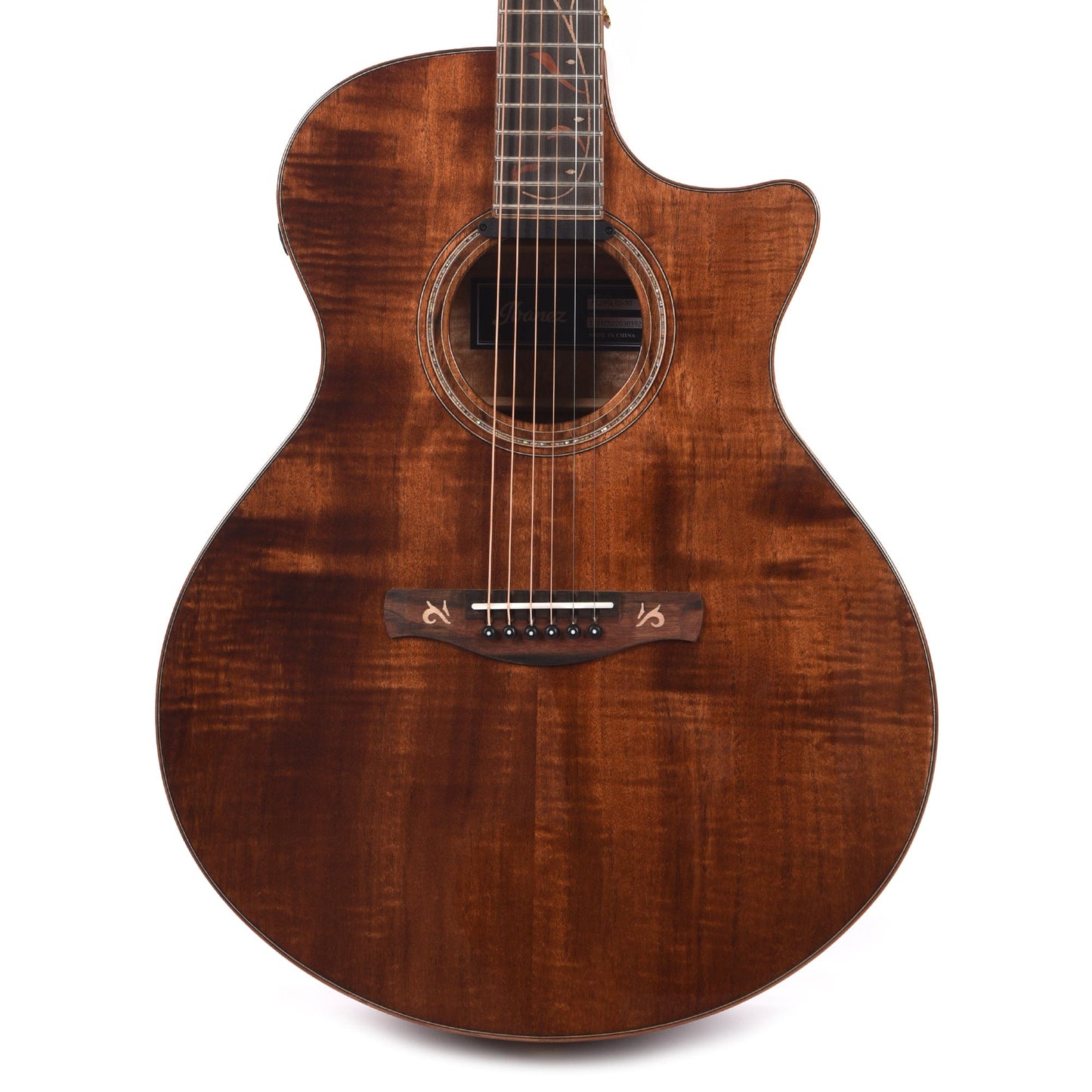 Ibanez AE295LTD AE Acoustic-Electric Flamed Okuome Natural Acoustic Guitars / OM and Auditorium