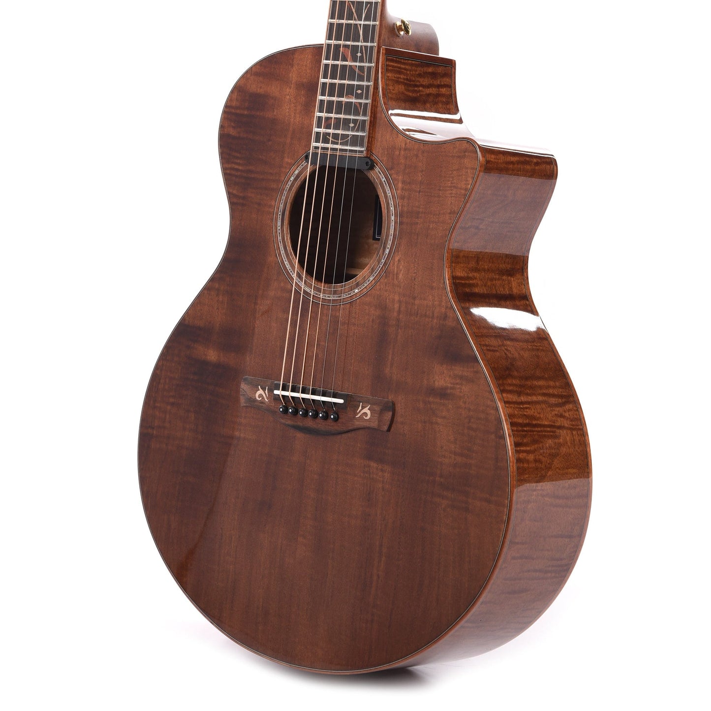 Ibanez AE295LTD AE Acoustic-Electric Flamed Okuome Natural Acoustic Guitars / OM and Auditorium