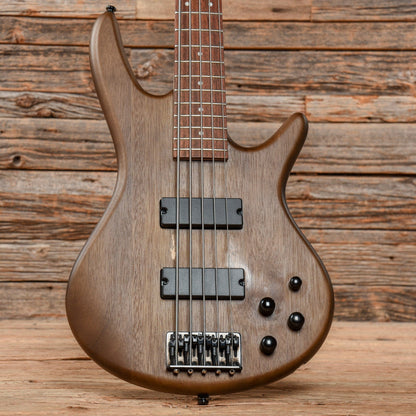 Ibanez GSR205B Gio 5-String Bass Walnut Flat Bass Guitars / 5-String or More