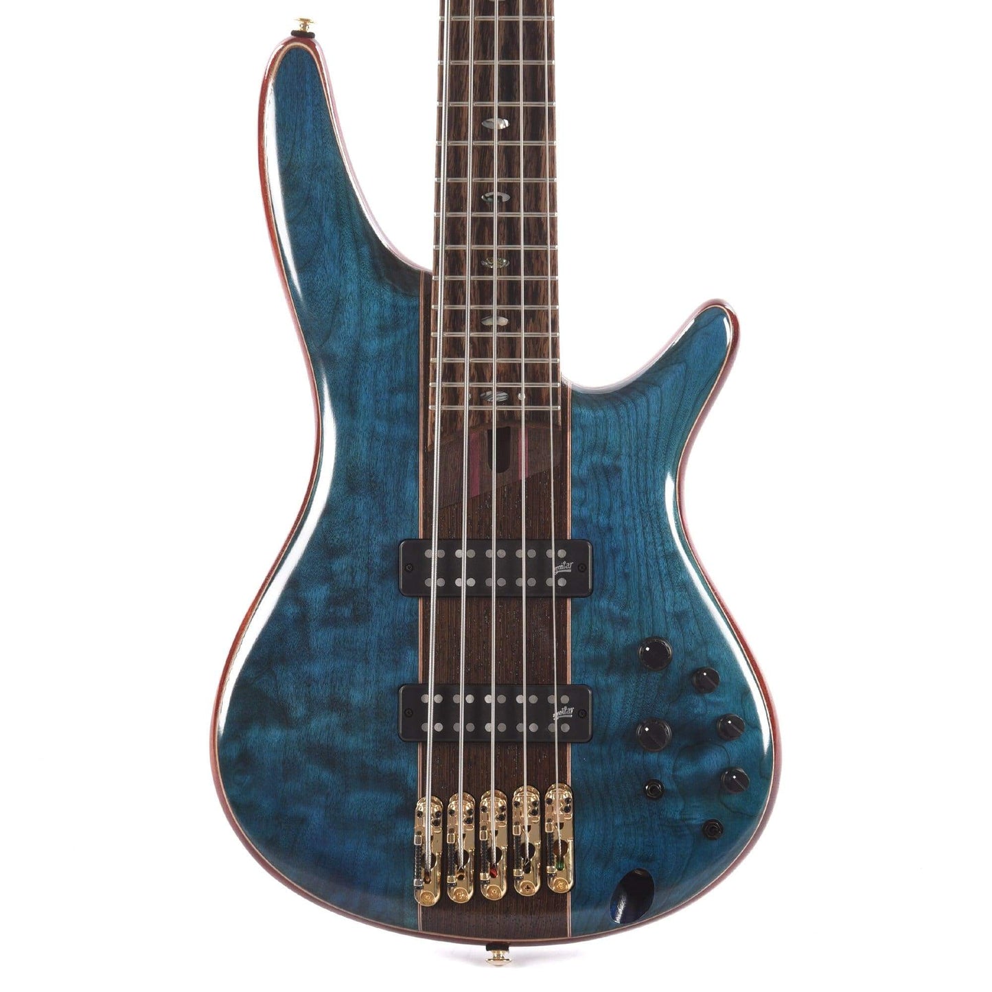 Ibanez SR2405W SR Premium 5-String Bass Caribbean Green Low Gloss Bass Guitars / 5-String or More