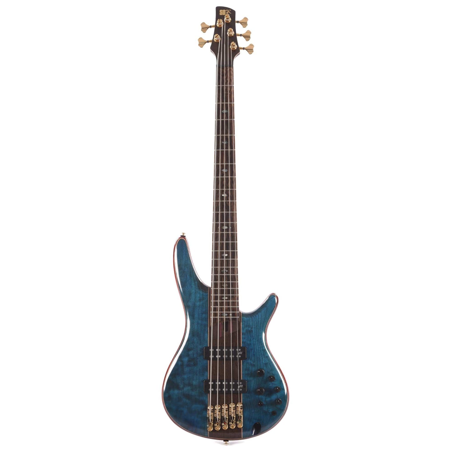 Ibanez SR2405W SR Premium 5-String Bass Caribbean Green Low Gloss Bass Guitars / 5-String or More