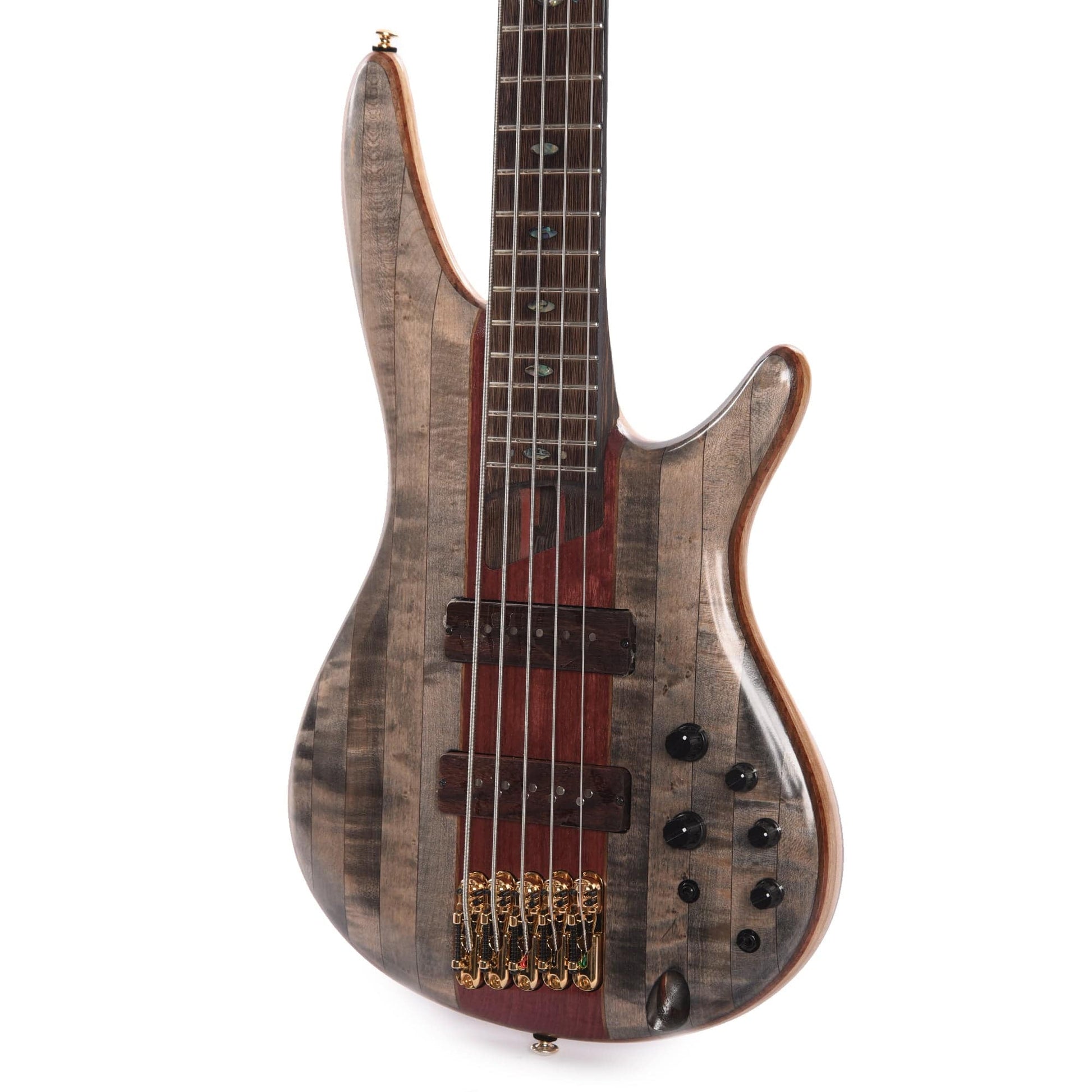 Ibanez SR5CMDX Premium 5-String Bass Black Ice Low Gloss Bass Guitars / 5-String or More