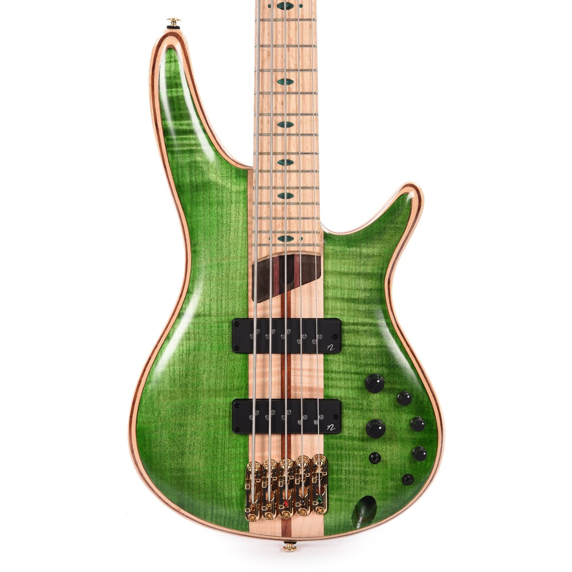 Ibanez SR5FMDX Premium 5-String Bass Emerald Green Low Gloss Bass Guitars / 5-String or More