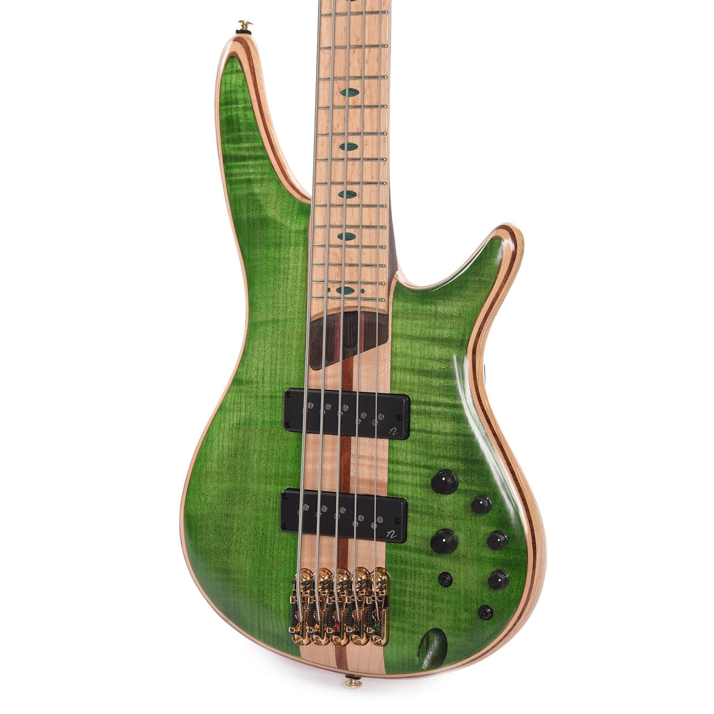 Ibanez SR5FMDX Premium 5-String Bass Emerald Green Low Gloss Bass Guitars / 5-String or More