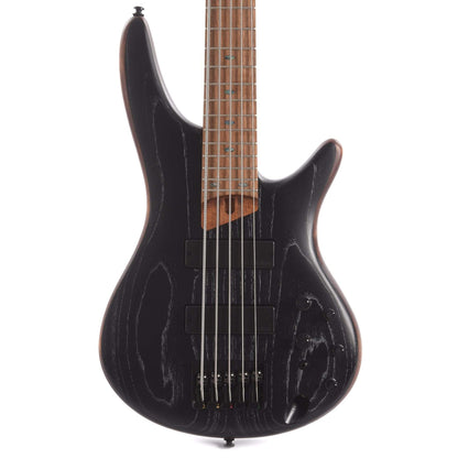 Ibanez SR675 SR Standard 5-String Bass Silver Wave Black Flat Bass Guitars / 5-String or More