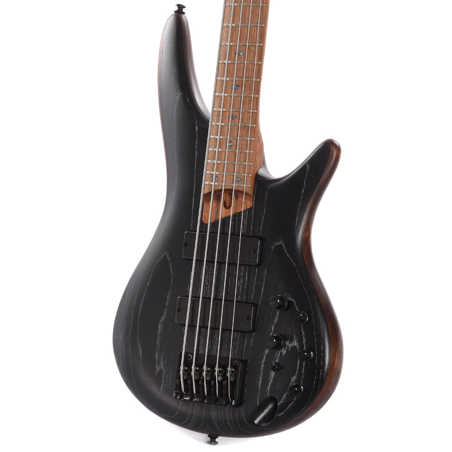 Ibanez SR675 SR Standard 5-String Bass Silver Wave Black Flat Bass Guitars / 5-String or More