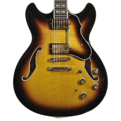 Ibanez AS153 Artstar Semi-Hollow Body Antique Yellow Sunburst Electric Guitars / Semi-Hollow