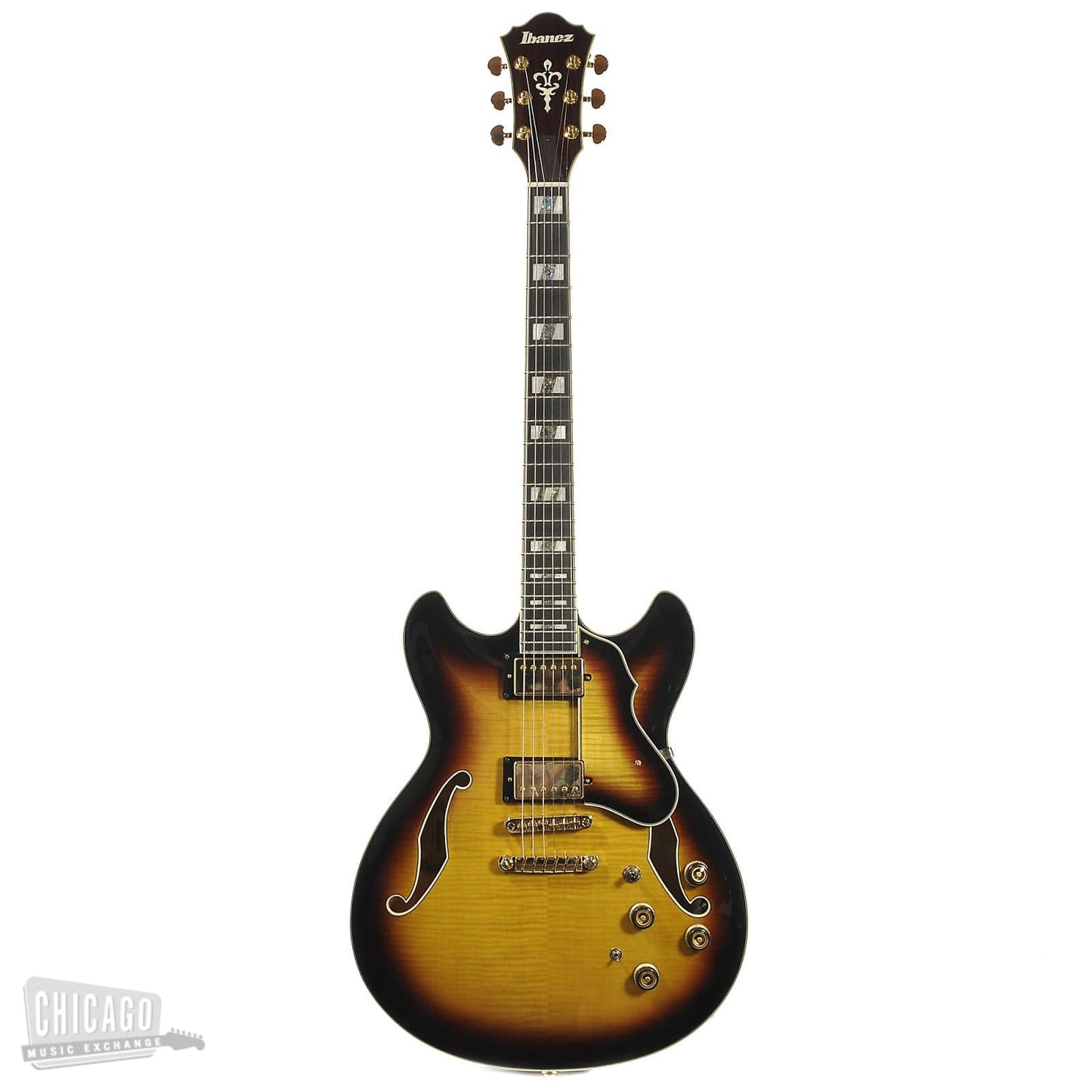 Ibanez AS153 Artstar Semi-Hollow Body Antique Yellow Sunburst Electric Guitars / Semi-Hollow