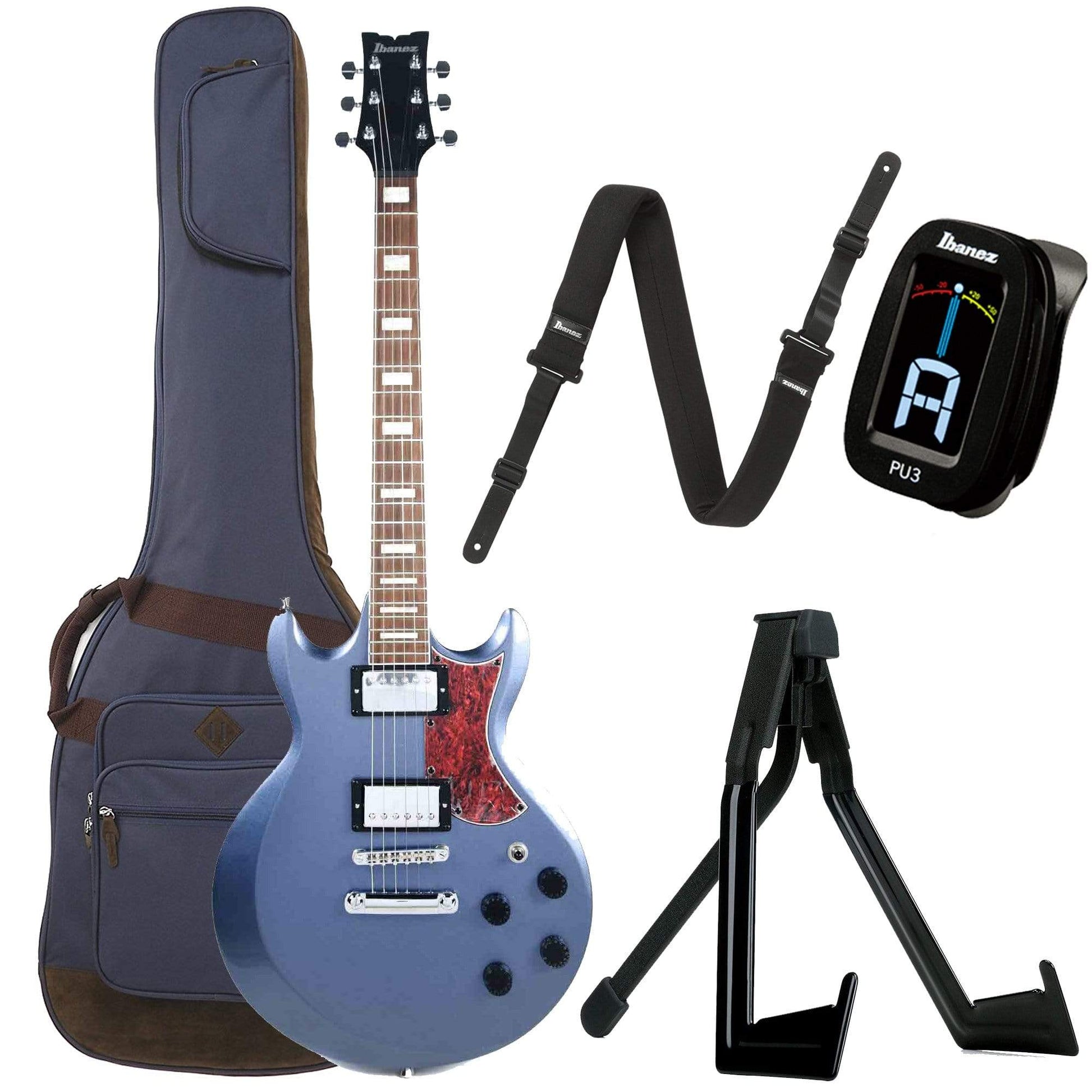 Ibanez AX120 AX Standard Baltic Blue Metallic Bundle w/ Ibanez Gig Bag, Stand, Tuner and Strap Electric Guitars / Solid Body