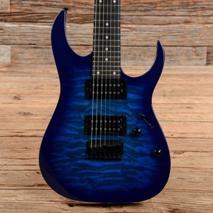 Ibanez GRG7221QA Gio 7-String Transparent Blue Burst 2020 Electric Guitars / Solid Body