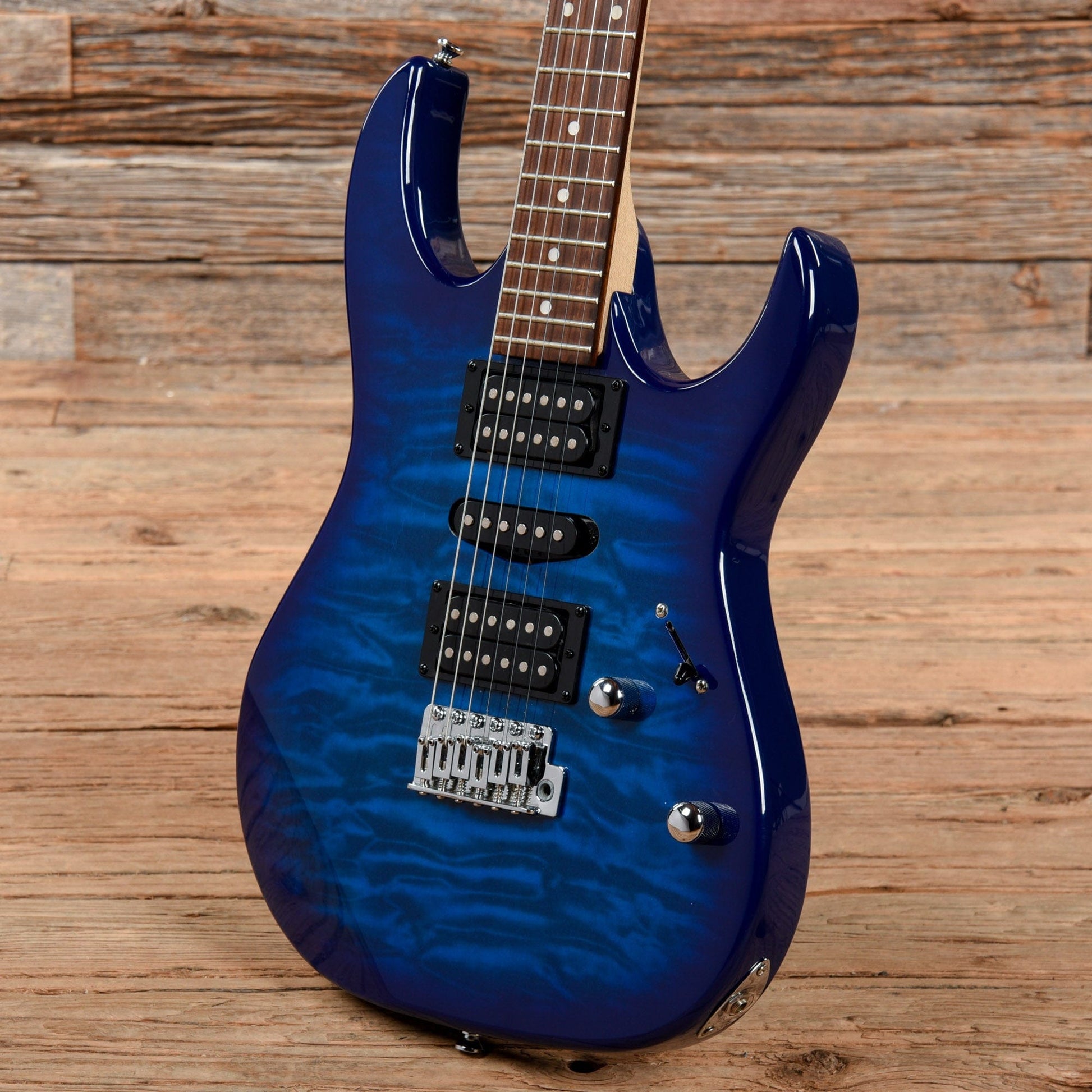 Ibanez GRX70QATBB GIO Transparent Blue Burst 2018 Electric Guitars / Solid Body