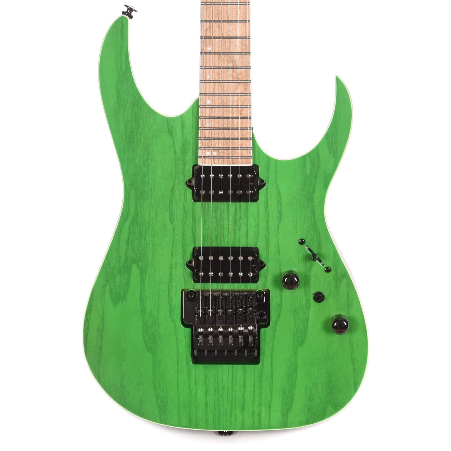 Ibanez RGR5220M RG Prestige Transparent Fluorescent Green w/Bare Knuckle Pickups Electric Guitars / Solid Body