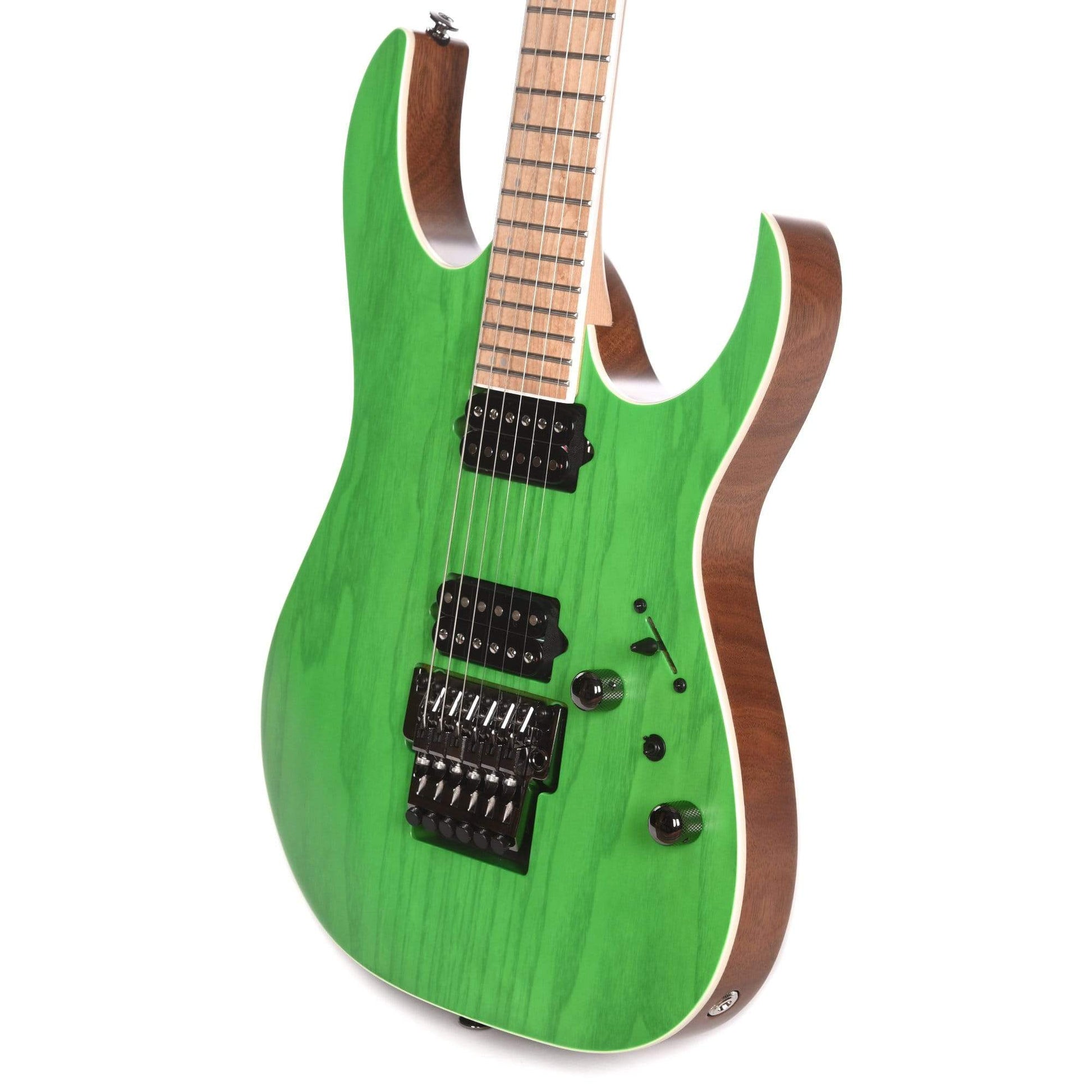 Ibanez RGR5220M RG Prestige Transparent Fluorescent Green w/Bare Knuckle Pickups Electric Guitars / Solid Body