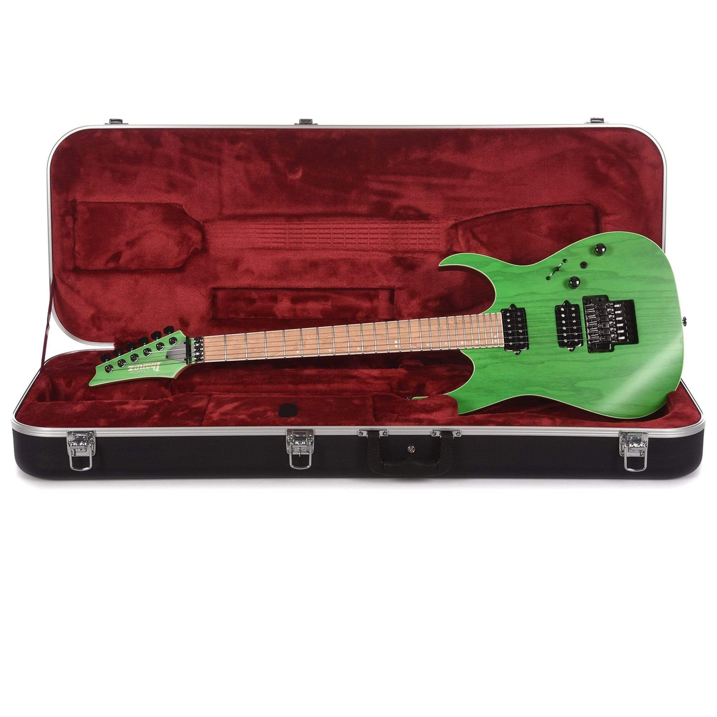 Ibanez RGR5220M RG Prestige Transparent Fluorescent Green w/Bare Knuckle Pickups Electric Guitars / Solid Body