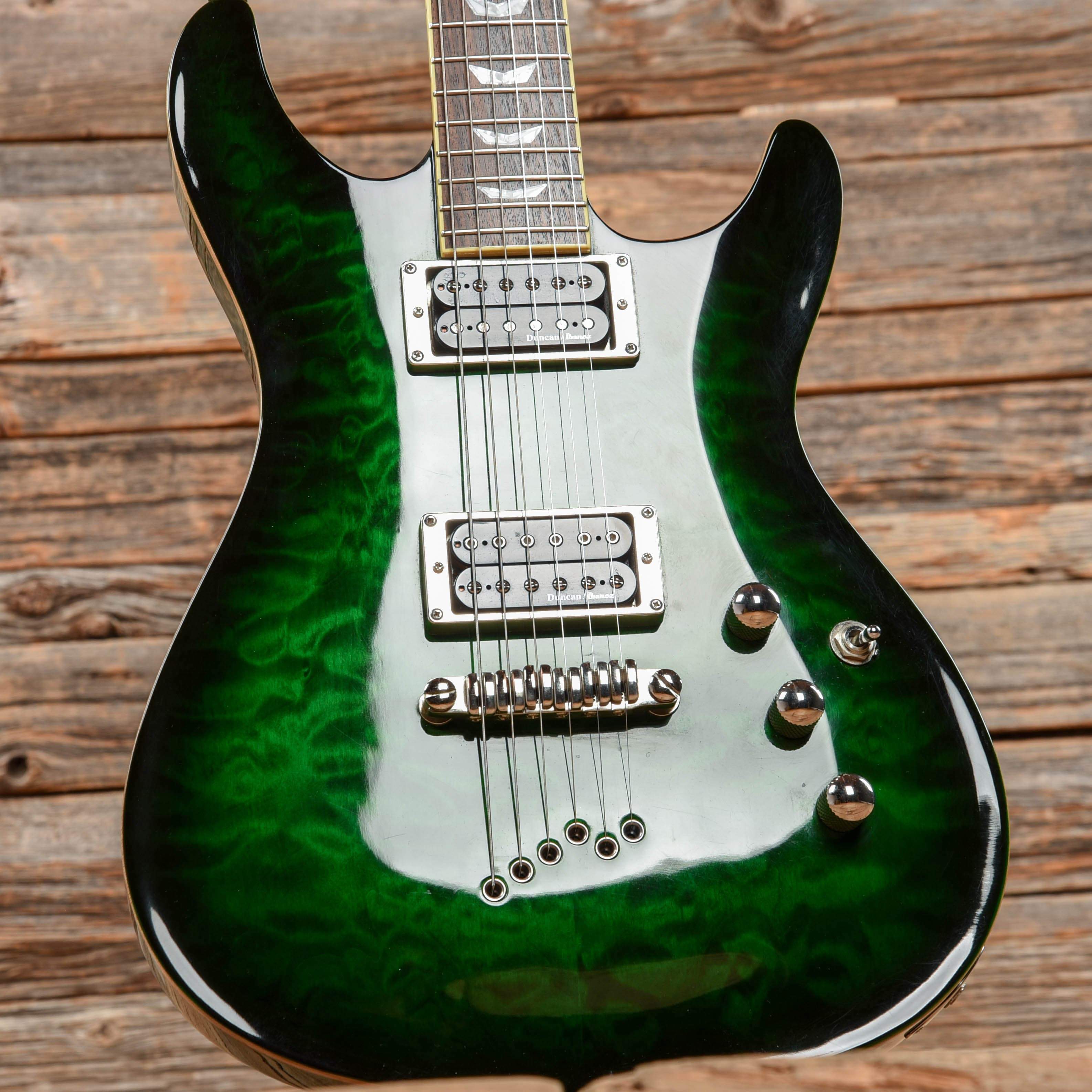 Ibanez SZ520QM Transparent Green 2007 – Chicago Music Exchange