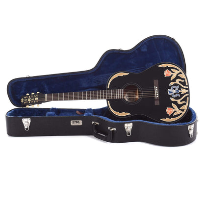 Iris Limited Edition OG Black Hand Painted by Sarah Ryan Acoustic Guitars / Concert