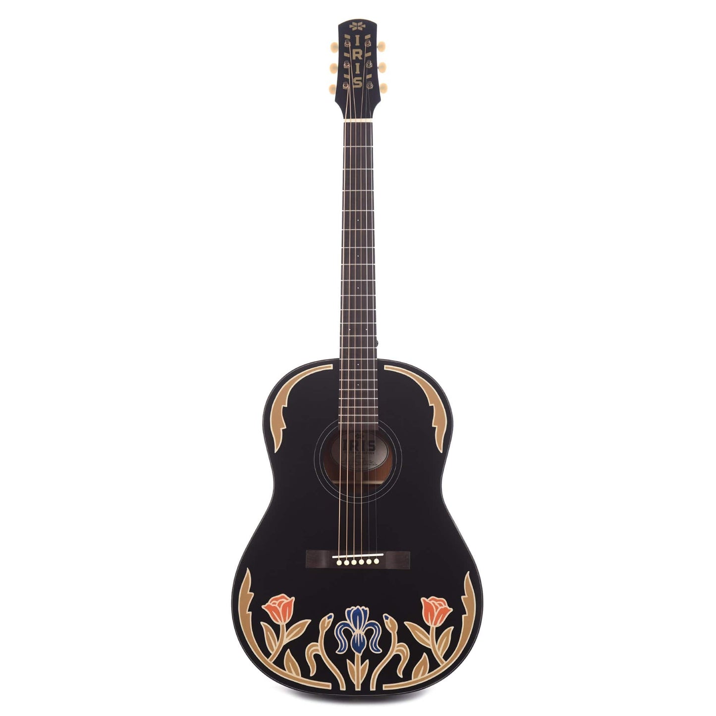 Iris Limited Edition OG Black Hand Painted by Sarah Ryan Acoustic Guitars / Concert