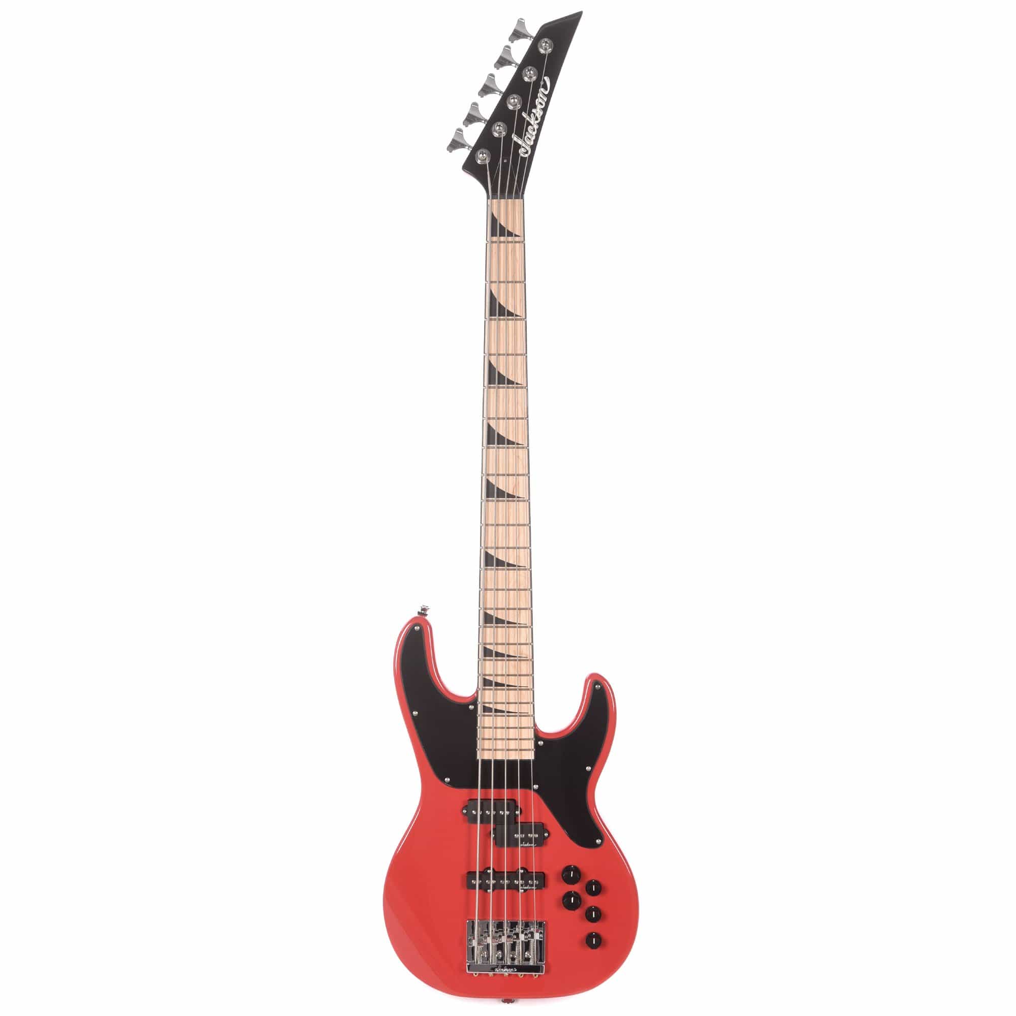 Jackson X Series CBXNTM V Bass Fiesta Red Bass Guitars / 5-String or More