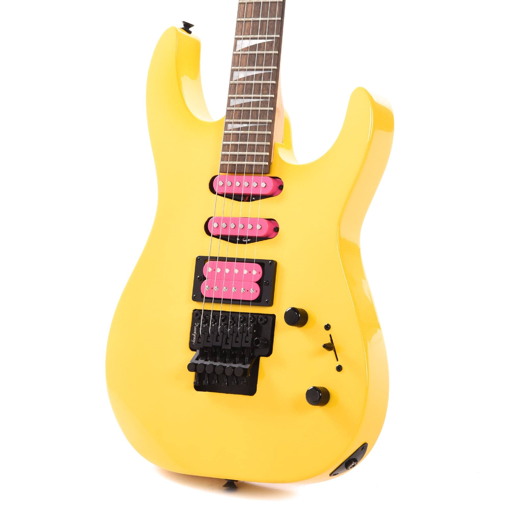 Jackson DK3XR HSS Caution Yellow w/Pink Pickups Electric Guitars / Solid Body