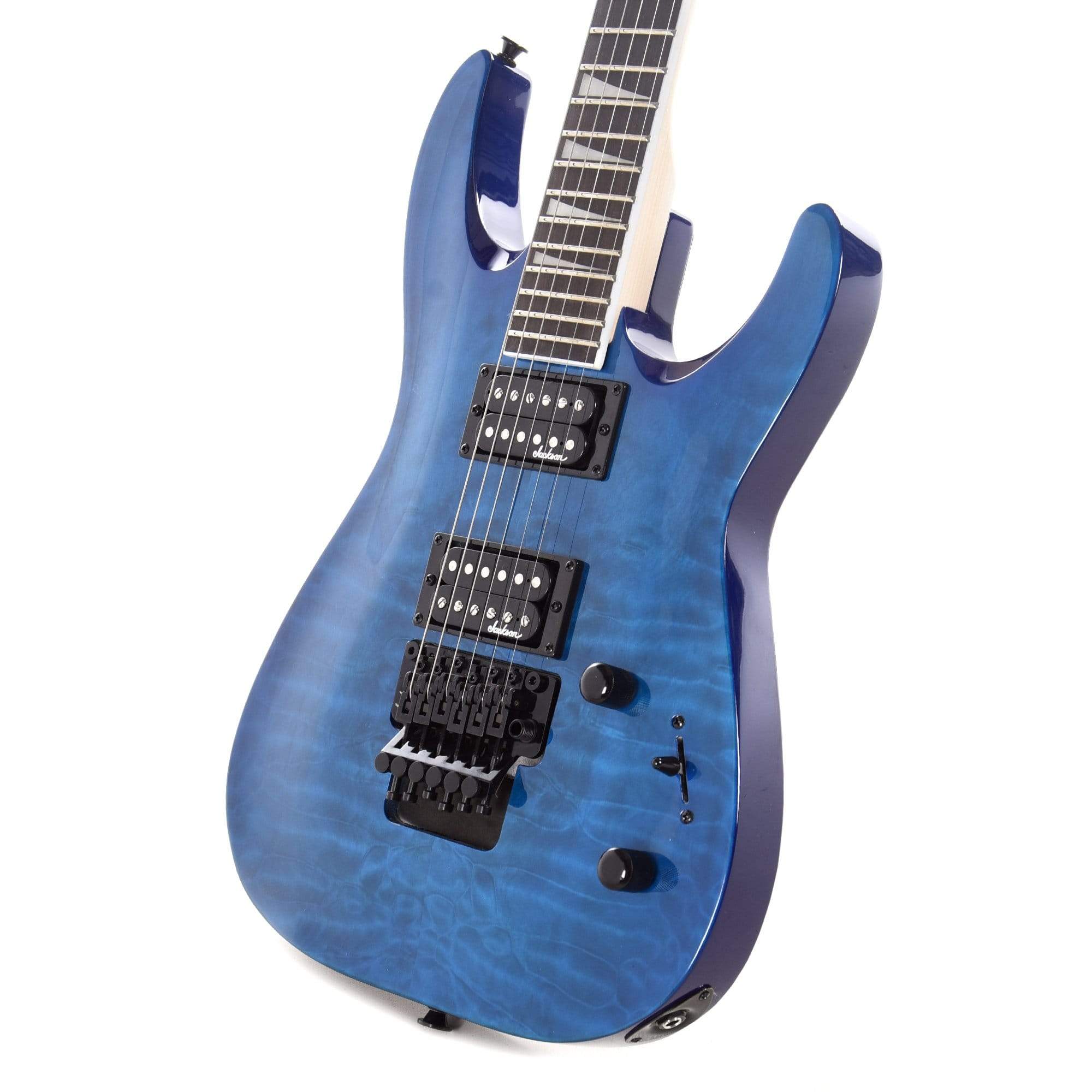 Jackson JS Series Dinky Arch Top JS32Q Transparent Blue Electric Guitars / Solid Body