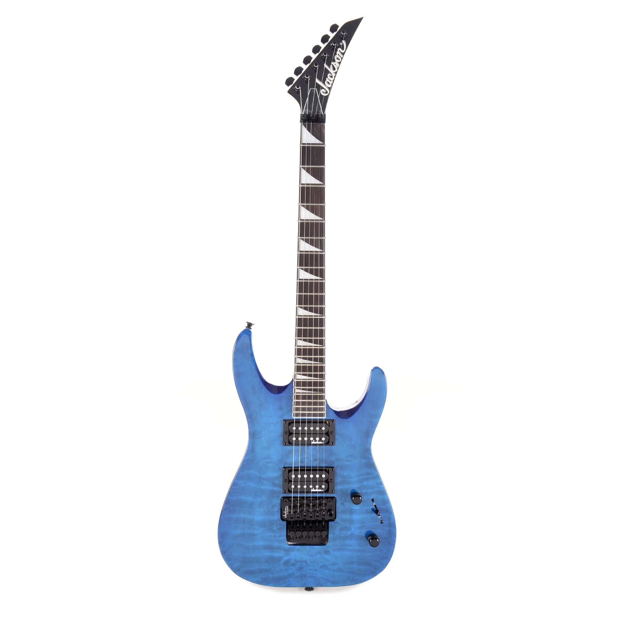 Jackson JS Series Dinky Arch Top JS32Q Transparent Blue Electric Guitars / Solid Body