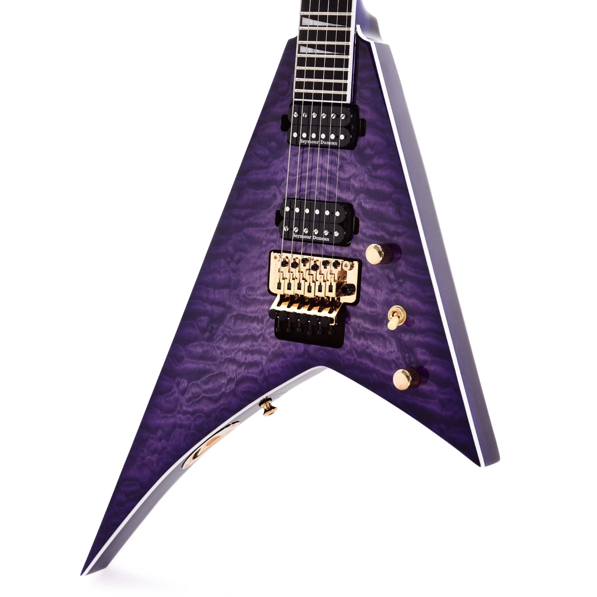 Jackson Pro Series Rhoads RR24Q Transparent Purple Electric Guitars / Solid Body