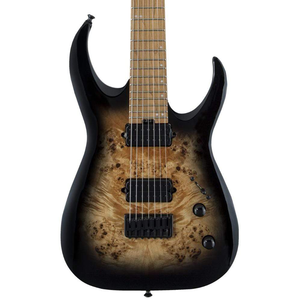 Jackson Pro Series Signature Misha Mansoor Juggernaut HT7P Black Burst Burl Electric Guitars / Solid Body