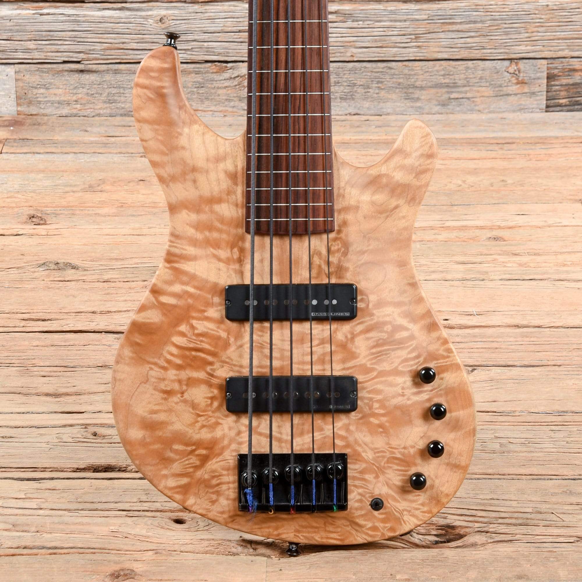 Ken Lawrence Exotic 5-String Fretless Bass Natural – Chicago Music Exchange