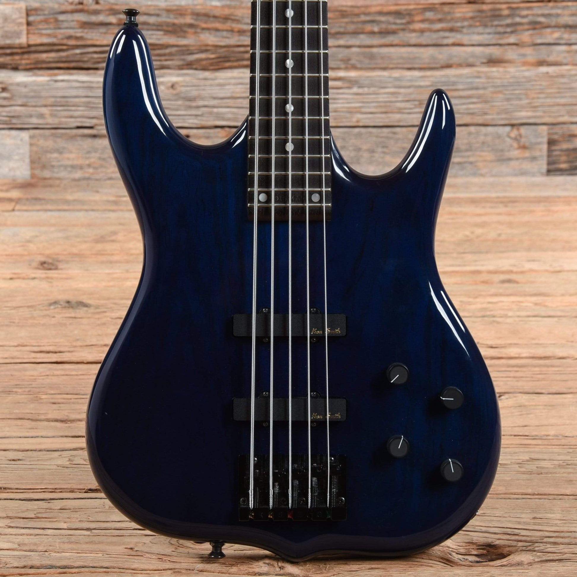 Ken Smith Burner Deluxe 5 Blue 1991 Bass Guitars / 5-String or More