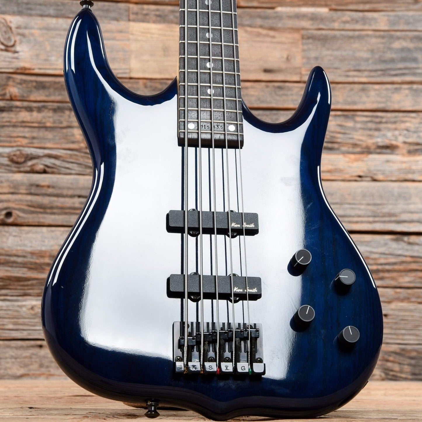 Ken Smith Burner Deluxe 5 Blue 1991 Bass Guitars / 5-String or More