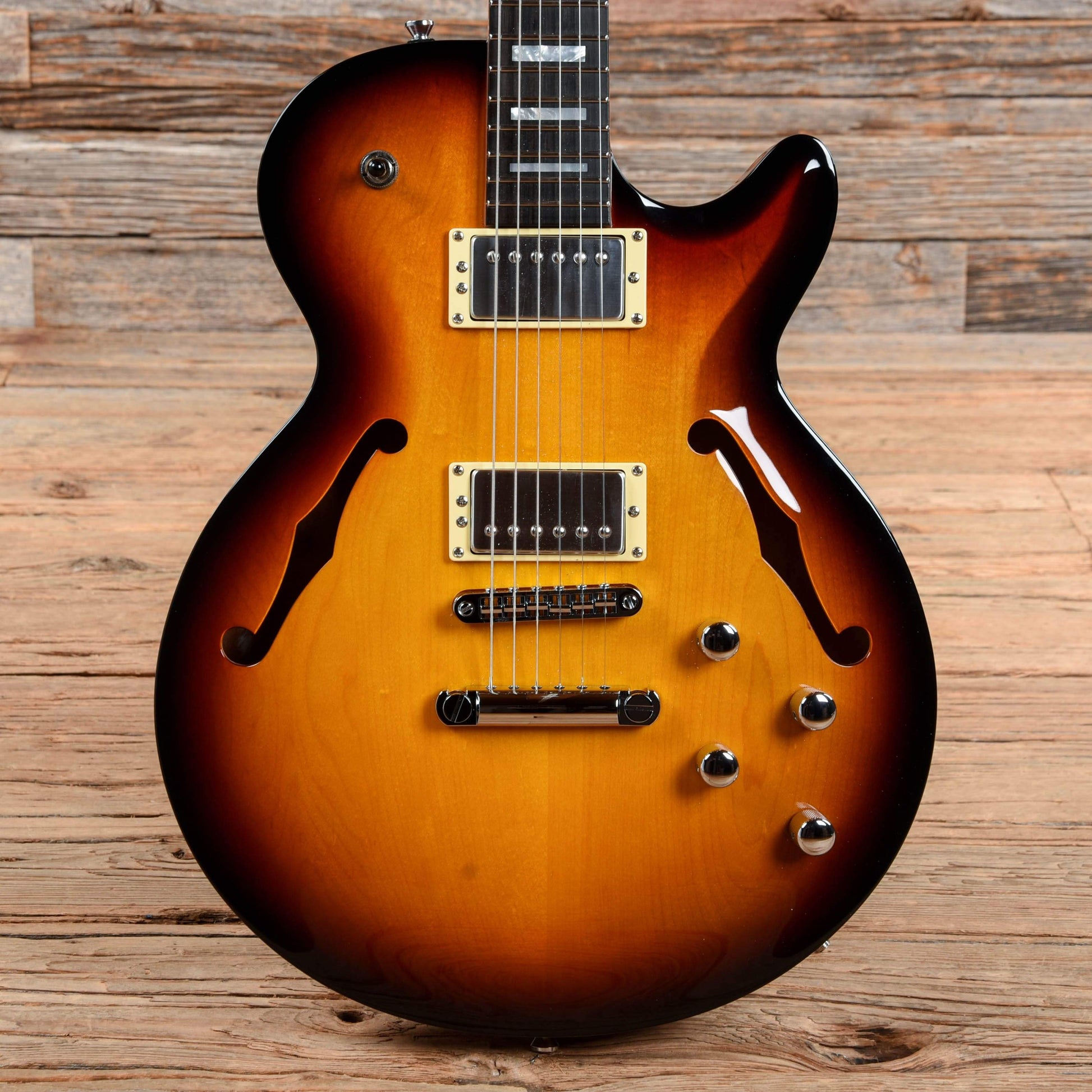 Kiesel SH550 Semi Hollow Carved Top Sunburst Electric Guitars / Semi-Hollow