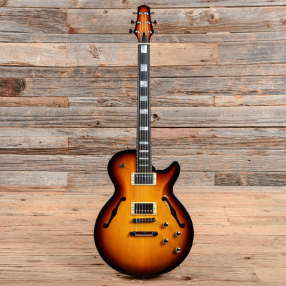 Kiesel SH550 Semi Hollow Carved Top Sunburst Electric Guitars / Semi-Hollow