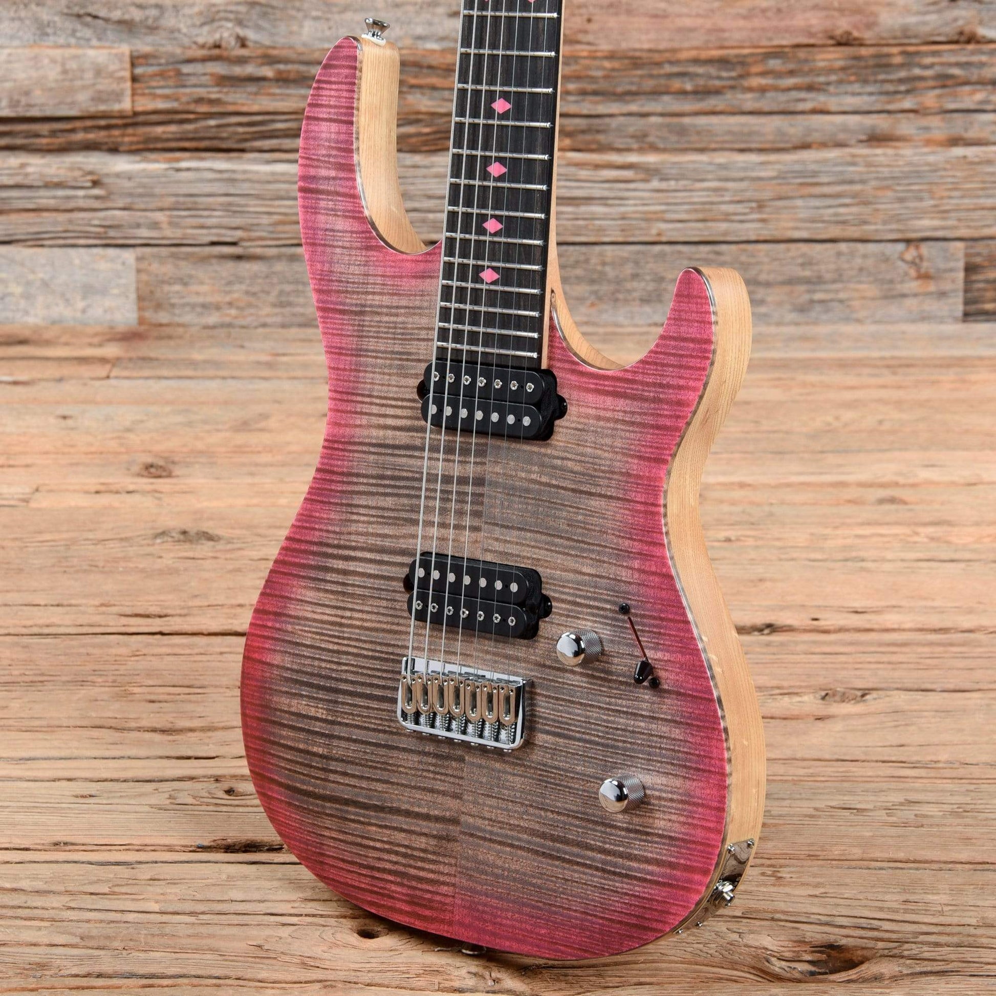 Kiesel DC7X Pink Caliburst Electric Guitars / Solid Body