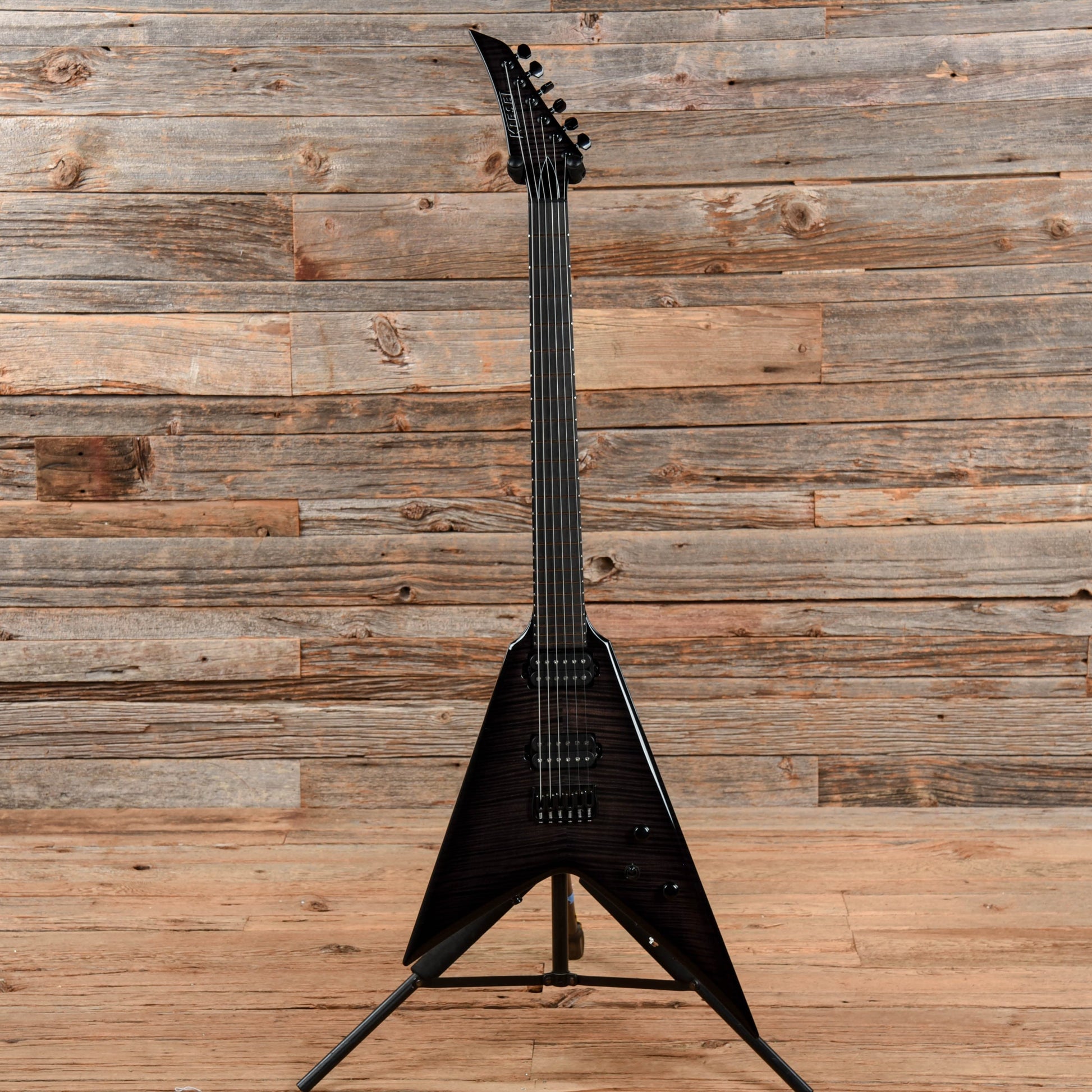 Kiesel Ultra V Tranparent Black Electric Guitars / Solid Body