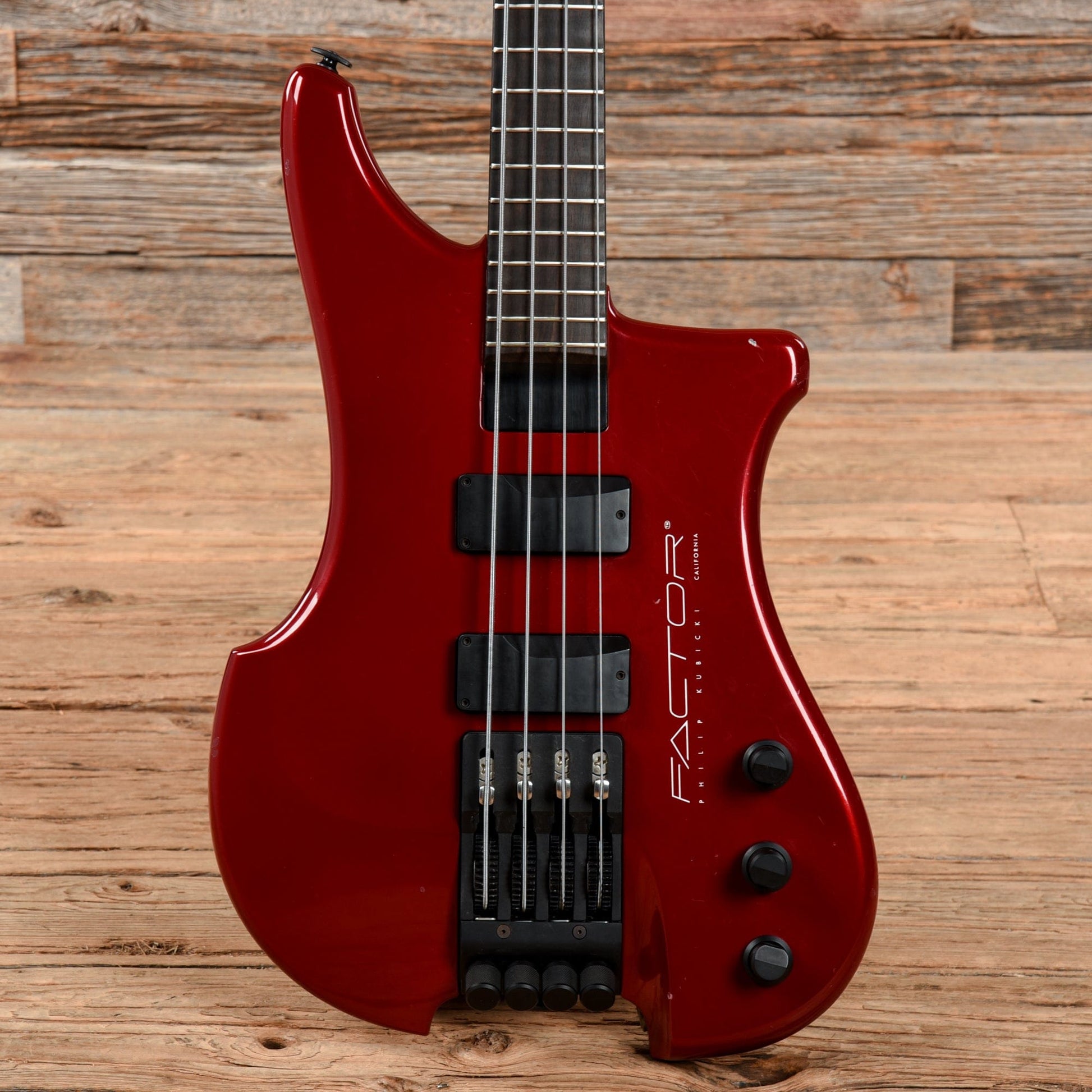 Kubicki Ex Factor Bass Red 1980s Bass Guitars / 4-String