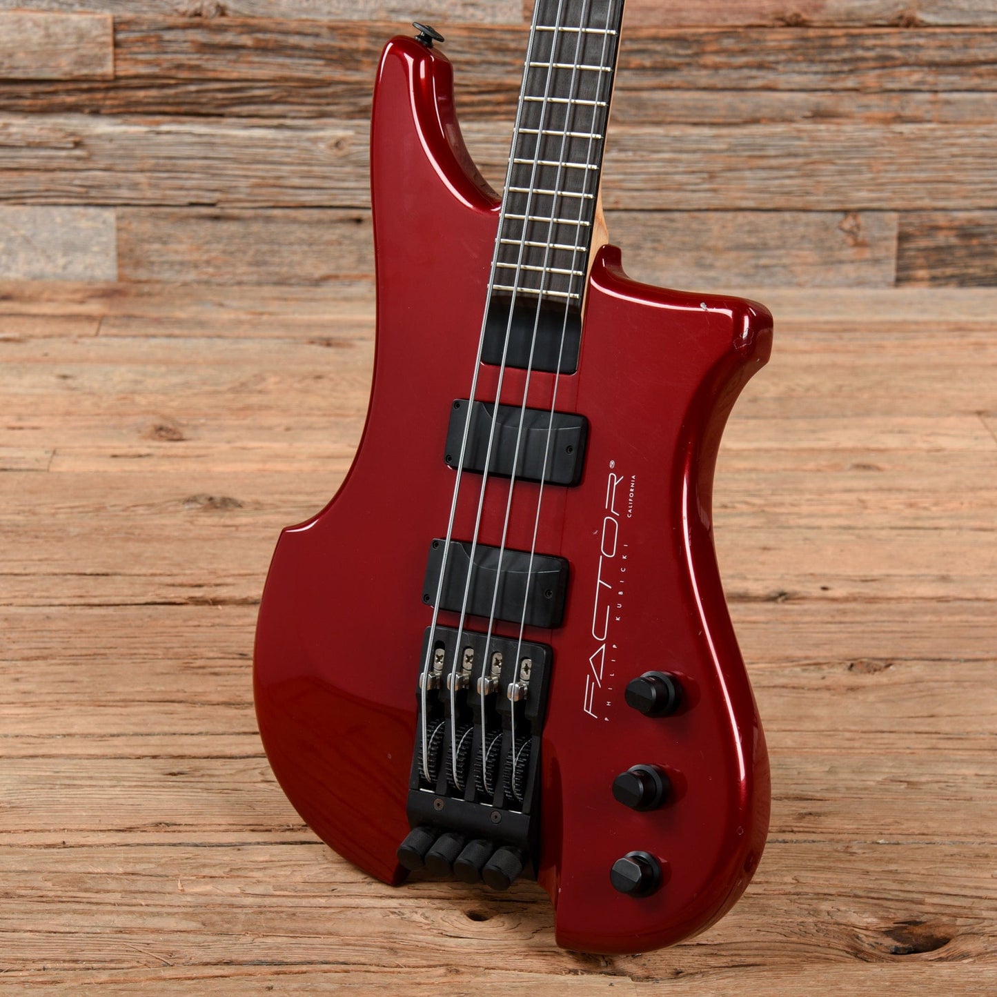 Kubicki Ex Factor Bass Red 1980s Bass Guitars / 4-String