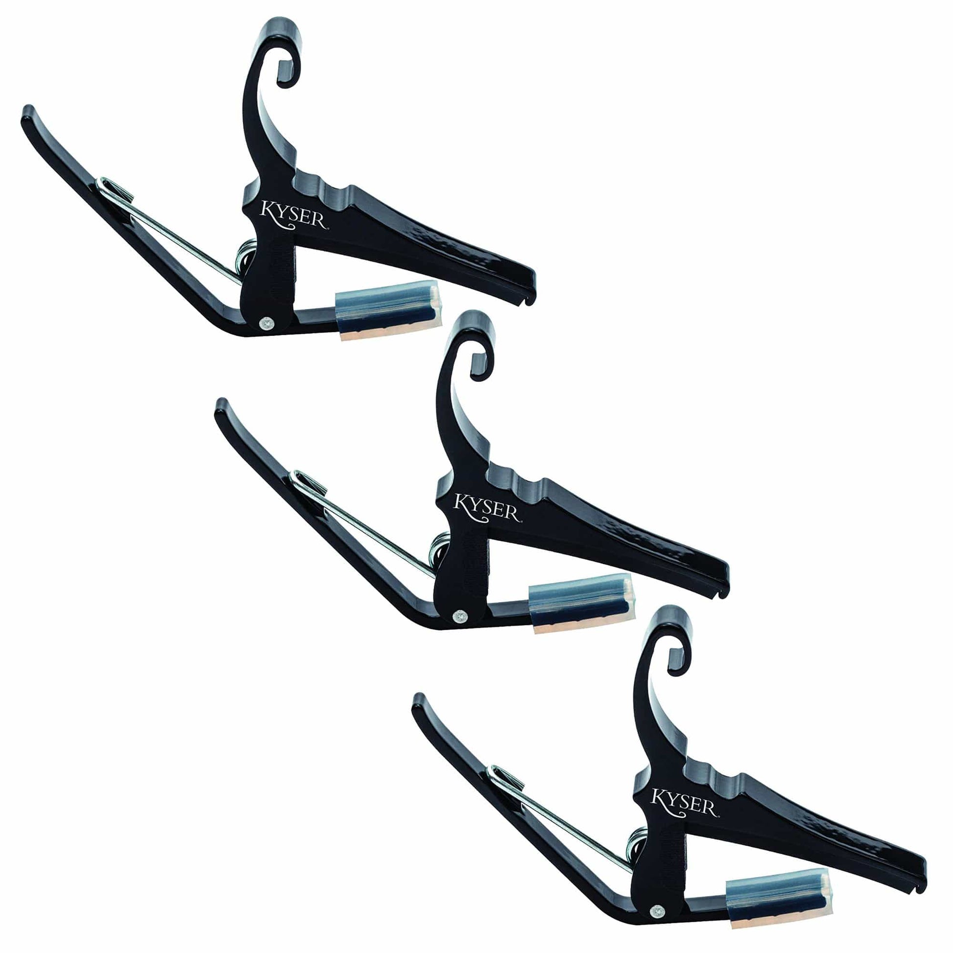 Kyser 6 String Capo Black 3 Pack Bundle Accessories / Capos