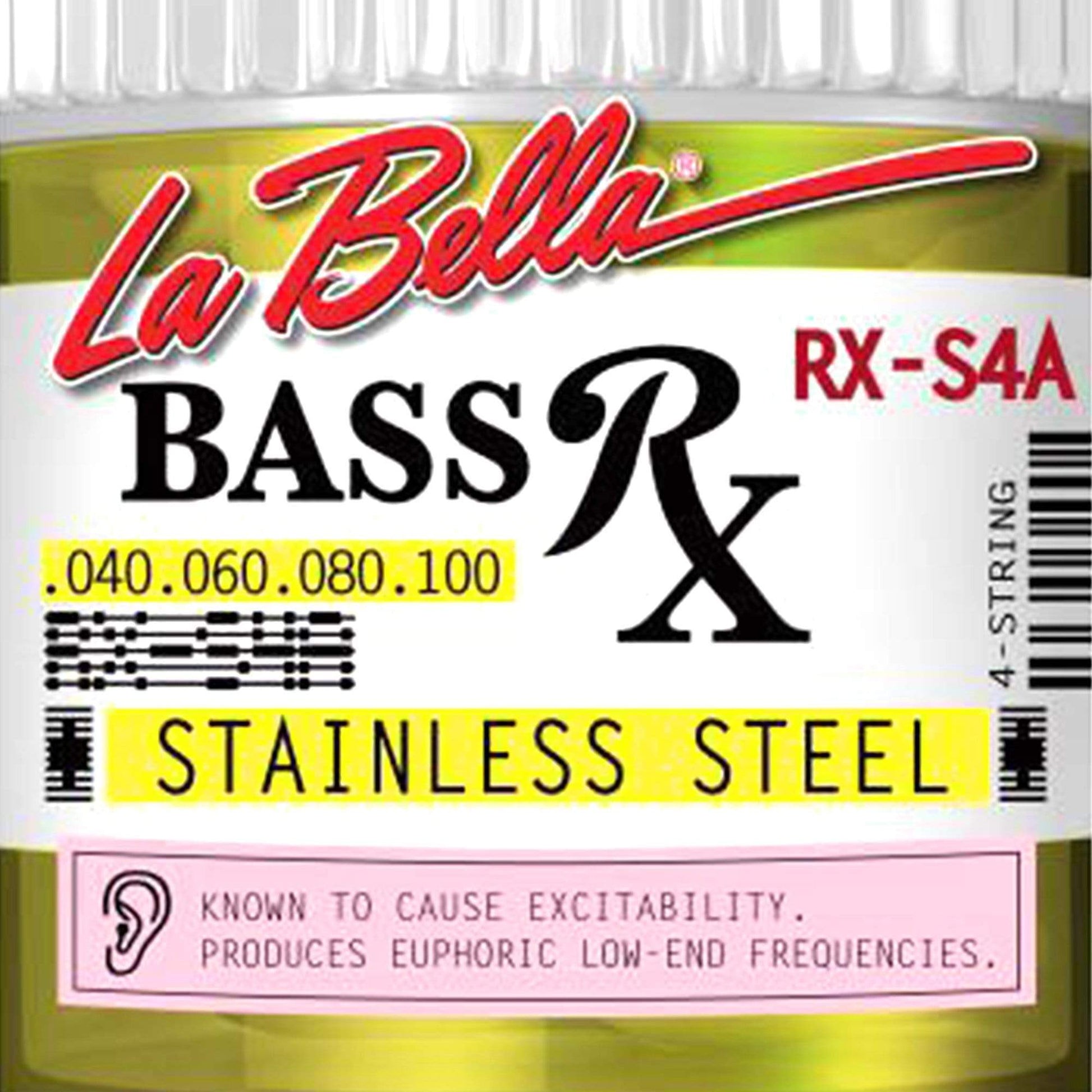 La Bella RX-S4A RX Stainless Steel Round Wound Custom Light Short Scale Bass Strings 40-100 Accessories / Strings / Guitar Strings