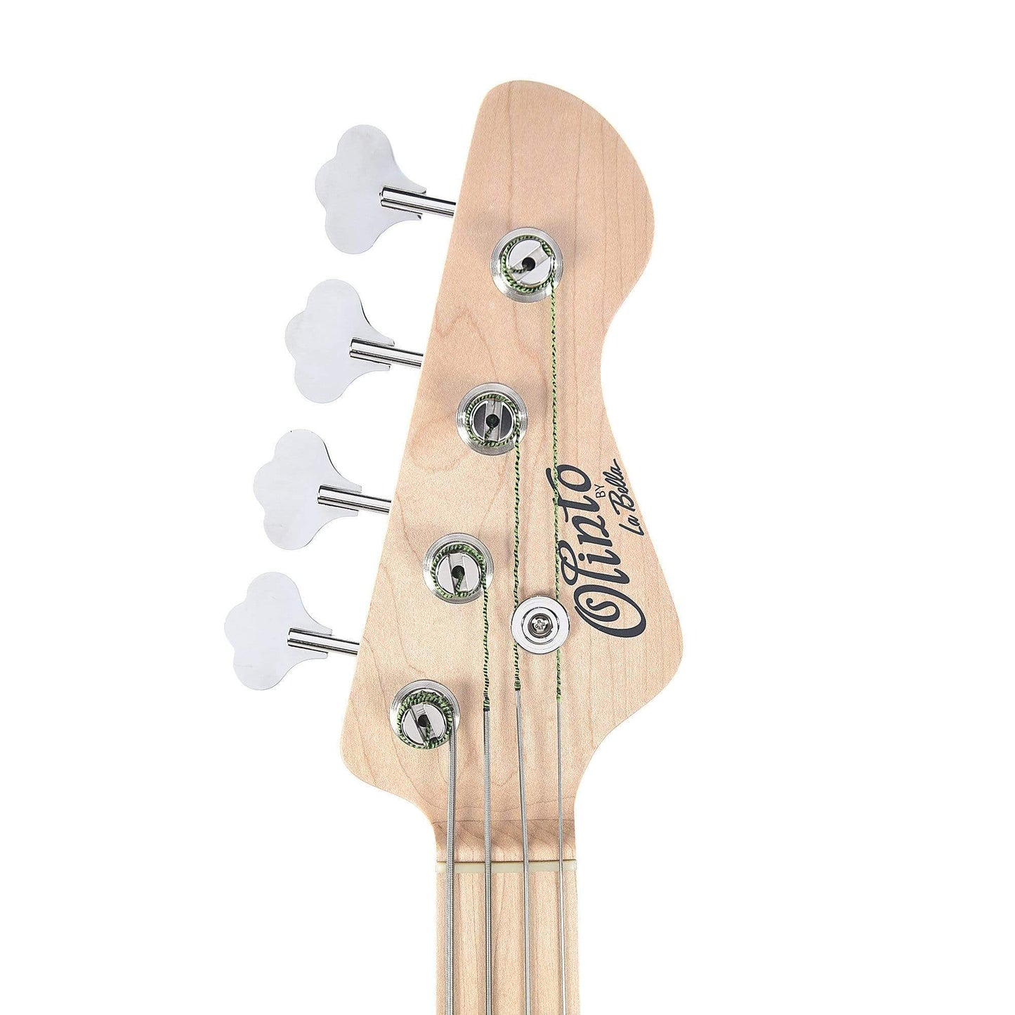 La Bella Olinto Bass Ash Vertical 3-Tone Vertical Burst Matte w/Gold Anodized Pickguard Bass Guitars / 4-String