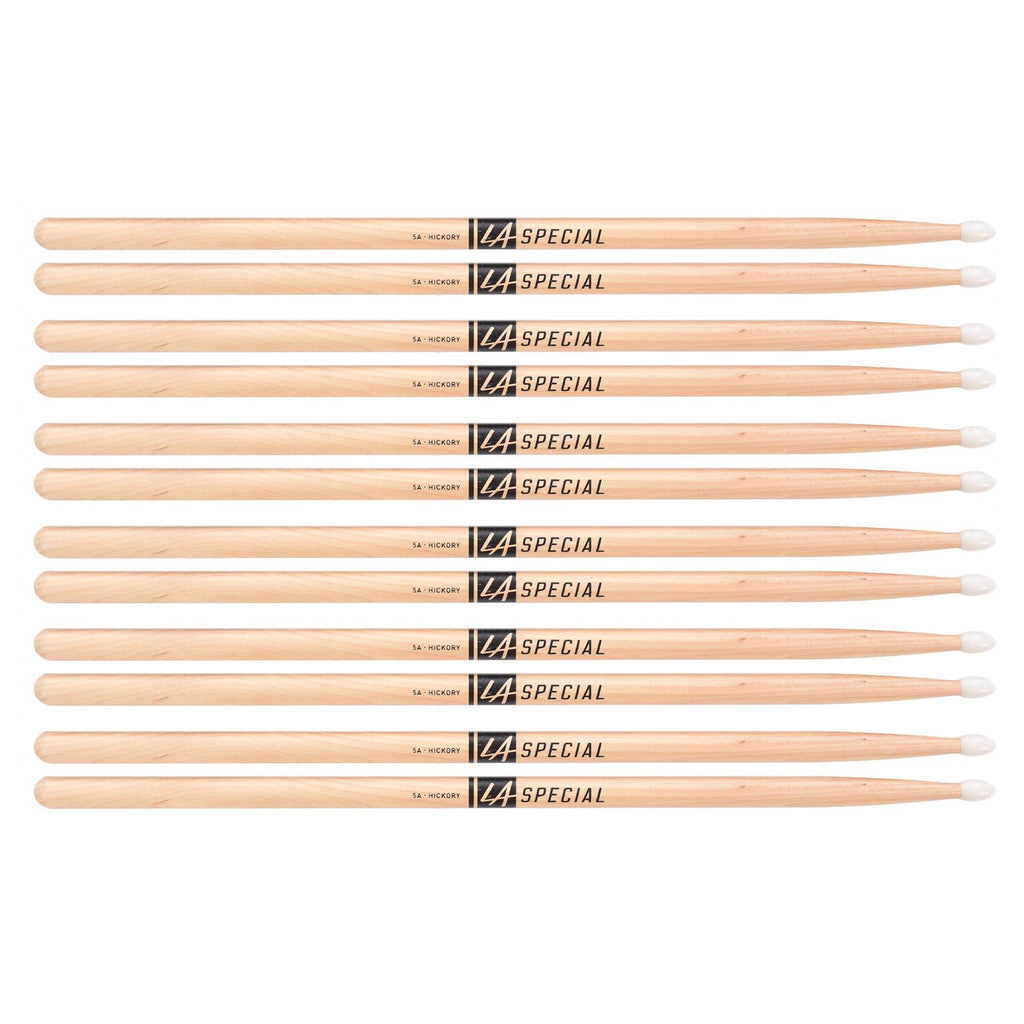 Promark LA Special 5A Nylon Tip Drum Sticks (6 Pair Bundle