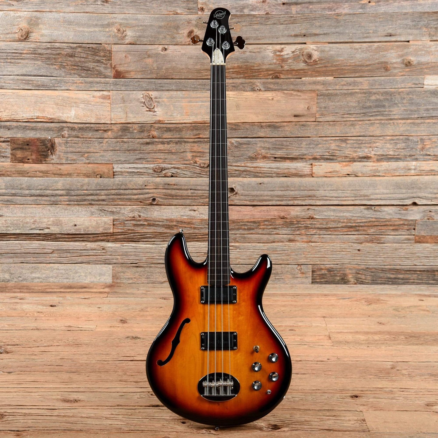 Lakland Skyline Hollowbody Fretless Sunburst 2003 Bass Guitars / 4-String