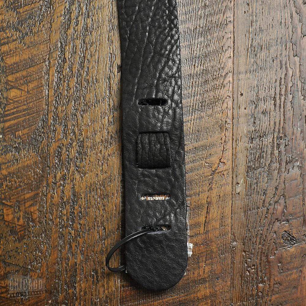 Lakota Leathers Dobro Guitar Strap 2 Inch Black Accessories / Straps