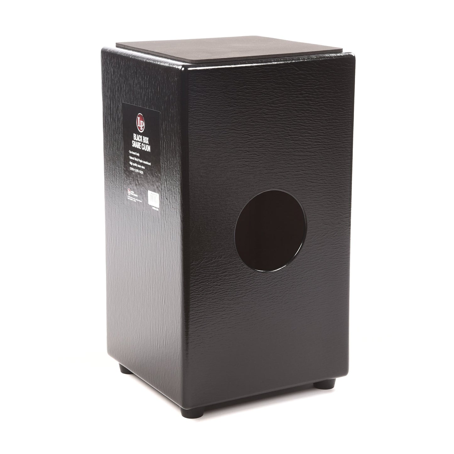 LP Black Box Deluxe Cajon Black w/Natural Faceplate Drums and Percussion / Hand Drums / Cajons