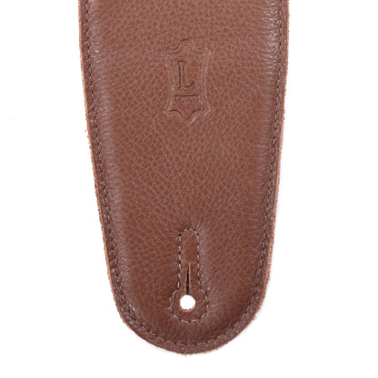 Levy's Classic Series 3.5" Wide Padded Garment Leather Bass Strap Dark Brown Accessories / Straps