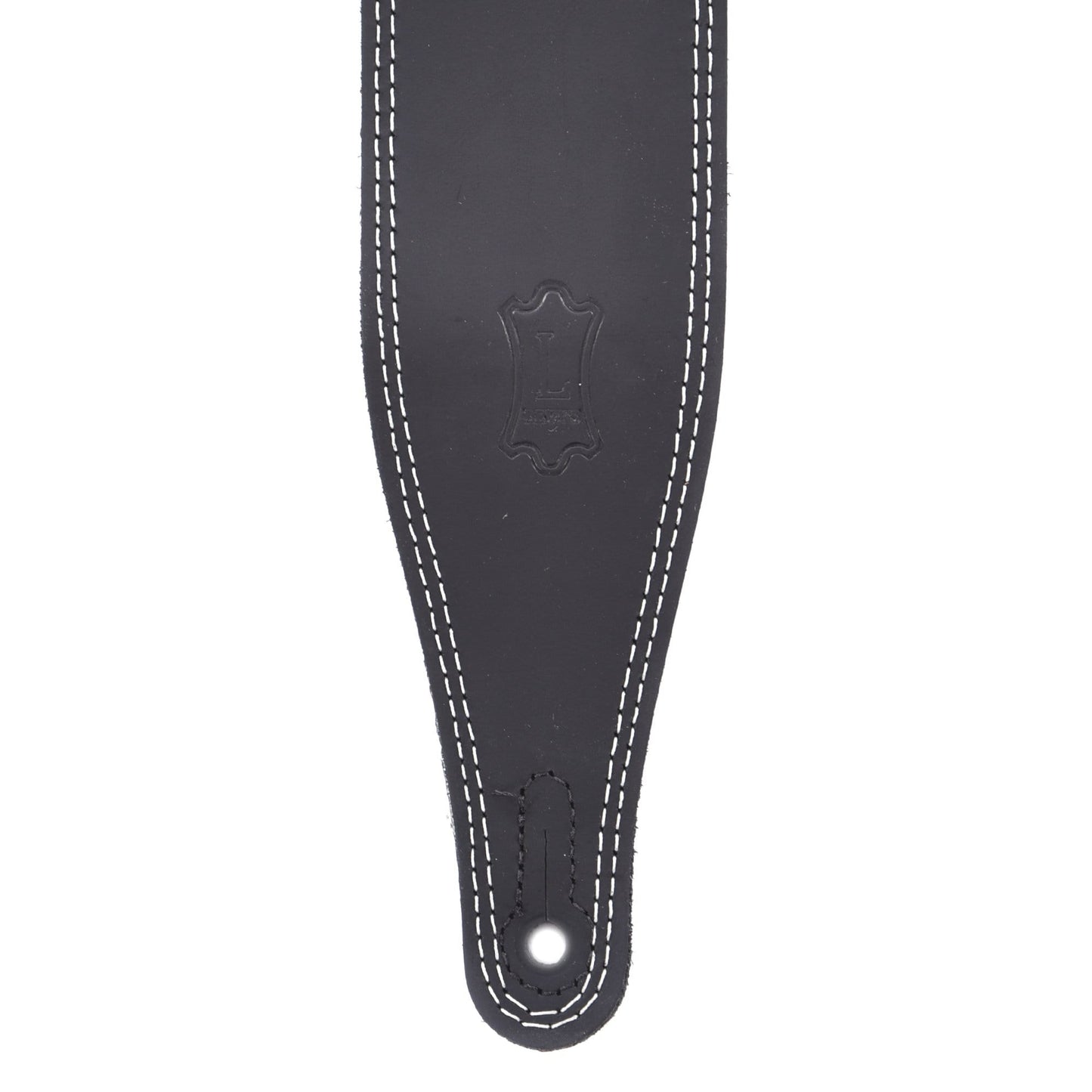 Levy's Deluxe Series 2.5" Wide Garment Leather Guitar Strap Black Accessories / Straps